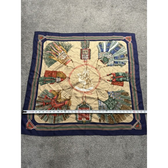Authentic HERMES "CUIRS DU DESERT" Silk Scarf Carre - Picture 3 of 8